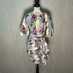 AUREUM Multicolor Geometric Mini Dress Size Small